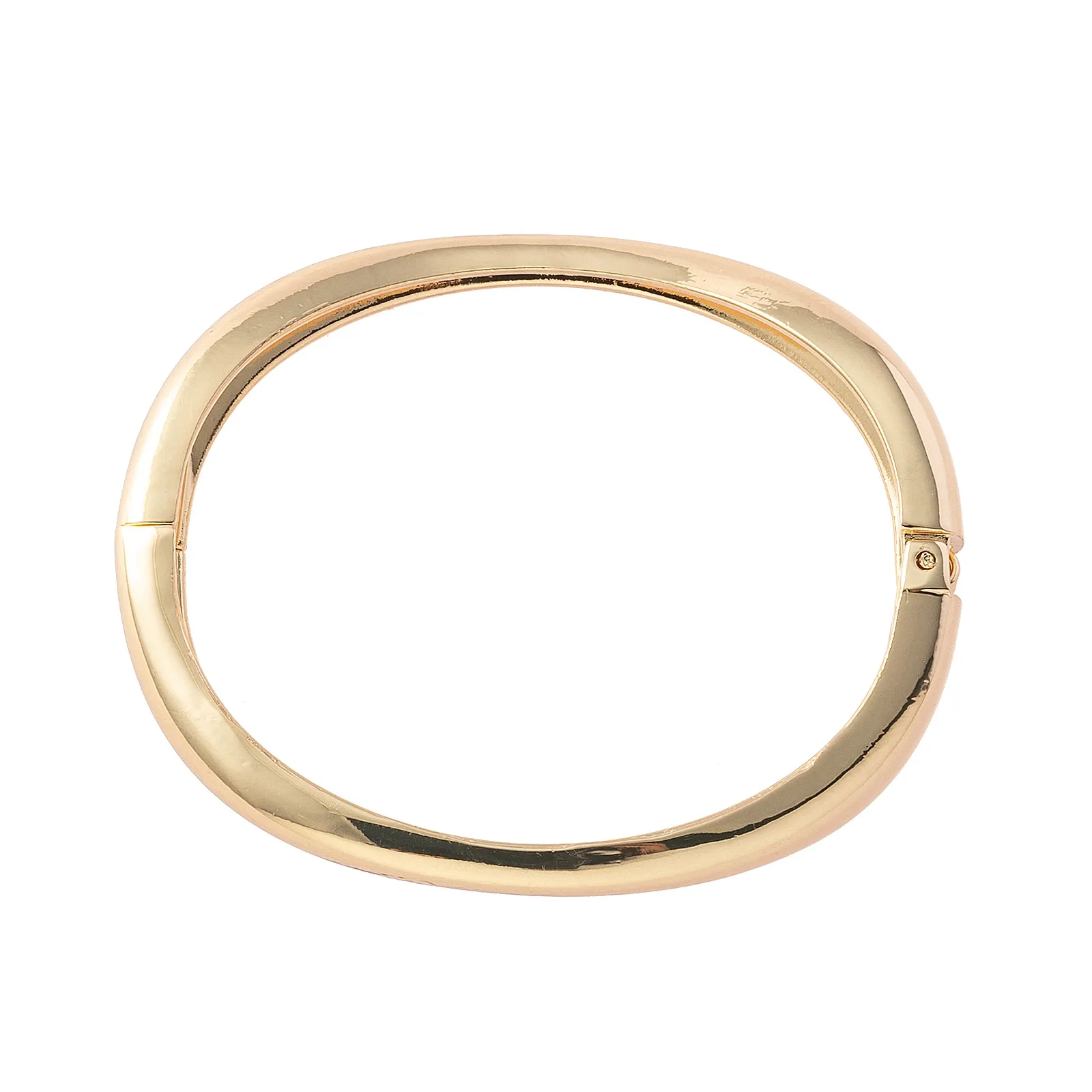 Guldfärgat armband, stelt med vågig form 7x6 cm