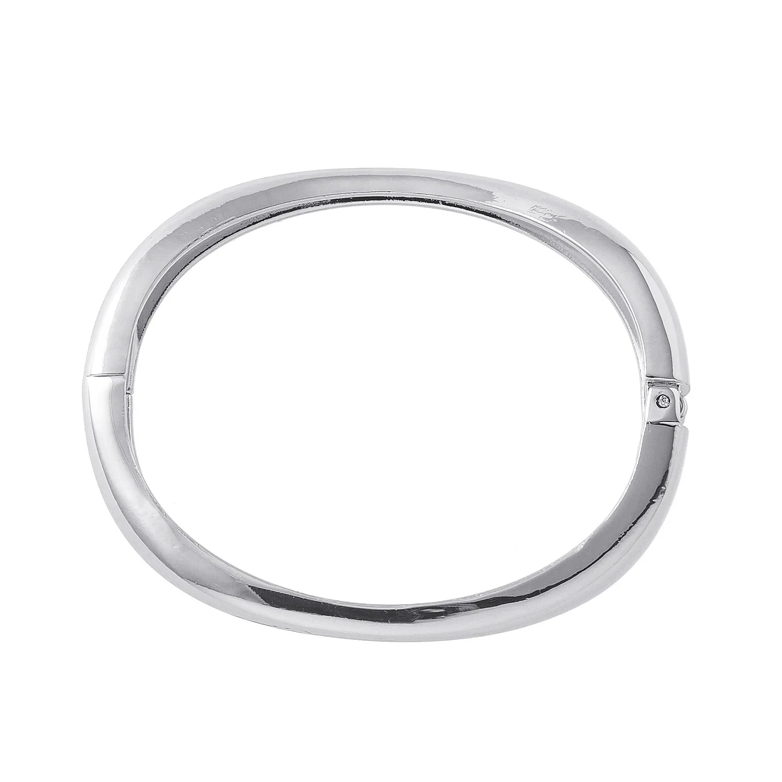 Silverfärgat armband, stelt med vågig form 7x6 cm