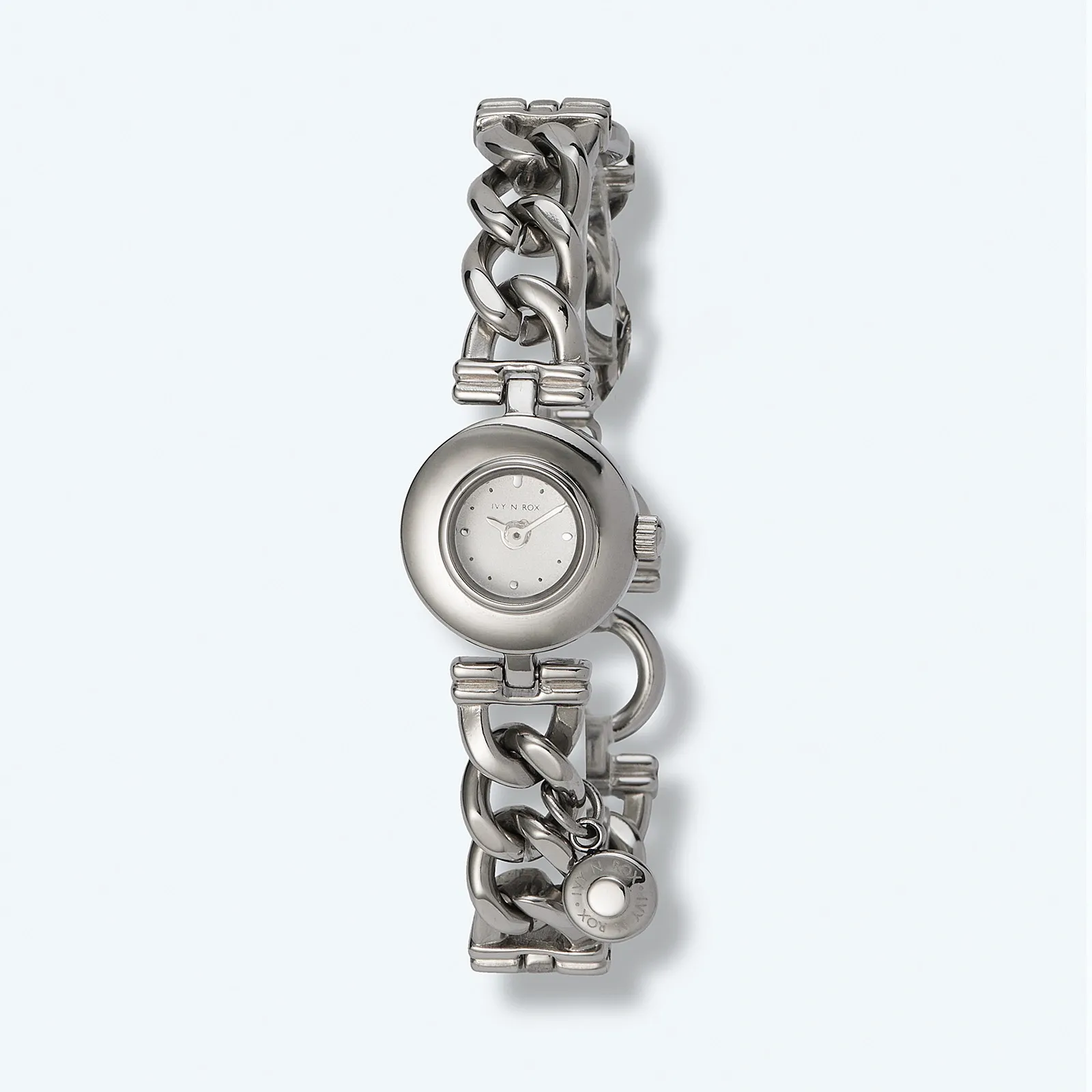 Orion damklocka vit/silver metallänk 18mm