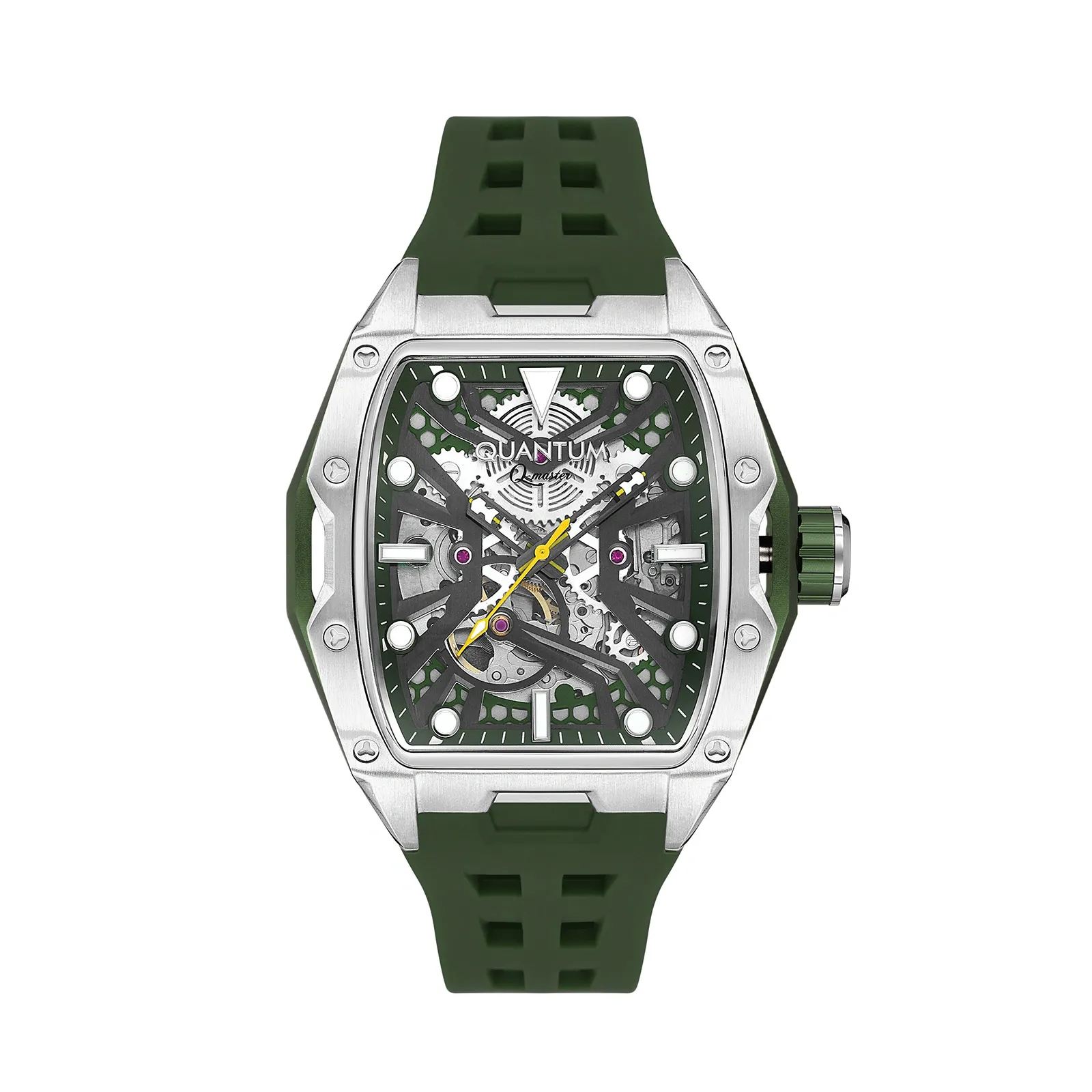 Automatic herr grön, silikonband QMG1103.355