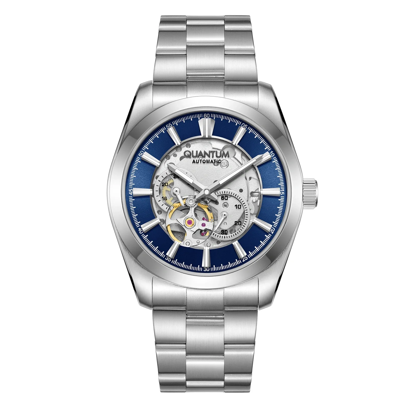 Automatic herr blå/stål, silikonband QMG1132.390