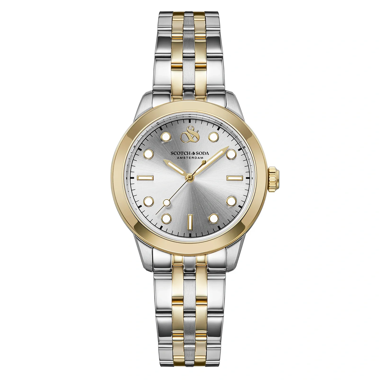 dam silver/bicolor, metallband SSW.131B