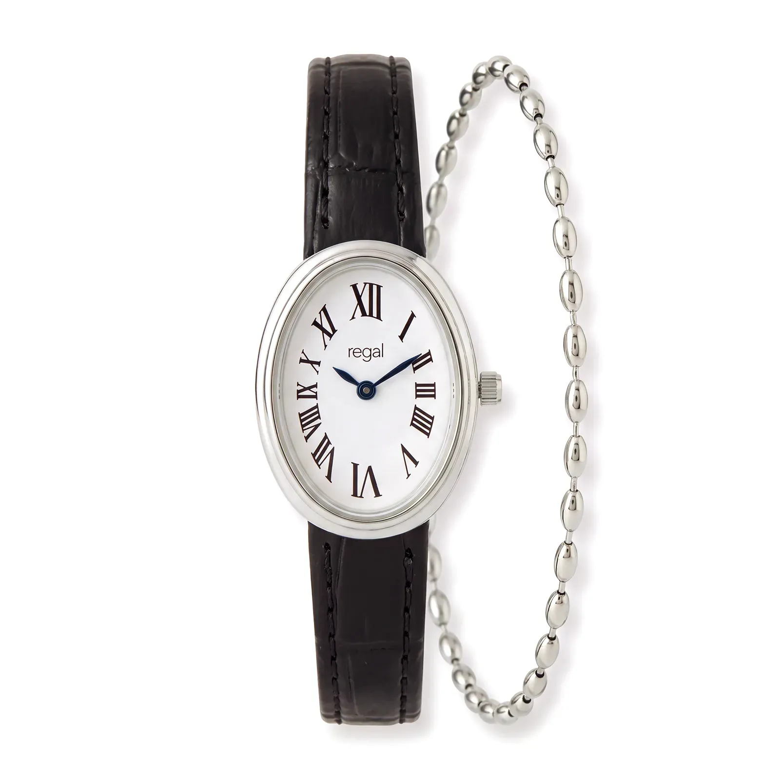 Regal damklocka vit tavla svart band - RG0505-127